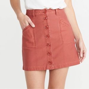 Marine Layer Mini Skirt in Terracotta